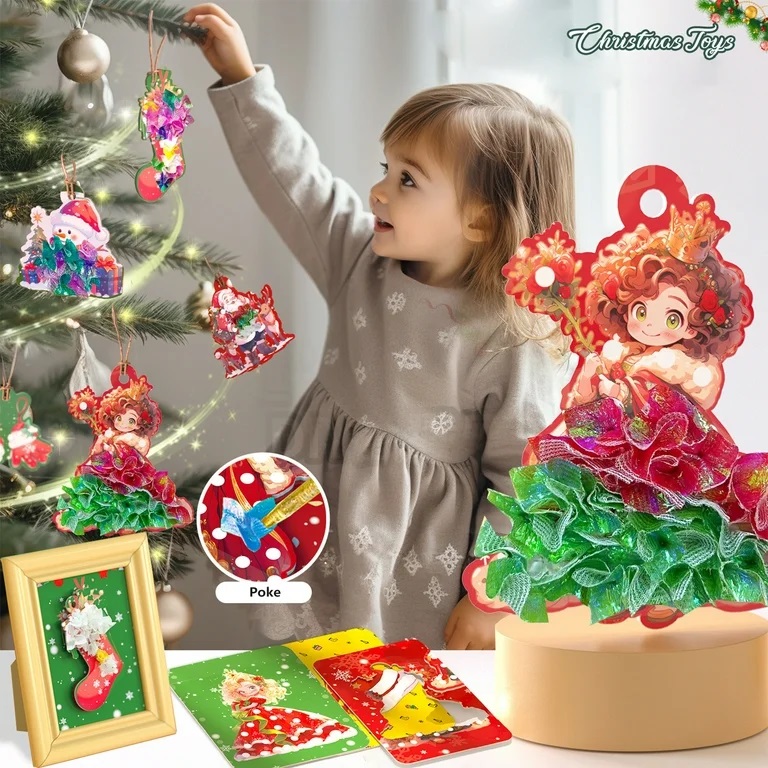 Kreativní látkové 3D puzzle - vánoční motiv